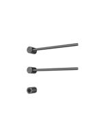 Hotbath &MORE set van 2 rails RARH50 ROUND 50 cm met separate schakelaar en inbouw element Geborsteld Gunmetal PVD (RARH50-2BGP)