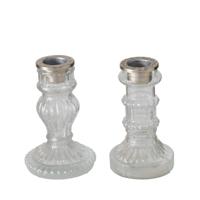 Boltze Home Kandelaar glas transparant h11,5cm