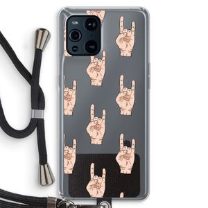 Rock: Oppo Find X3 Pro Transparant Hoesje met koord