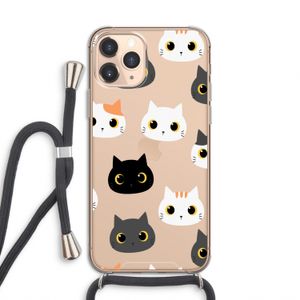 Katten: iPhone 11 Pro Transparant Hoesje met koord
