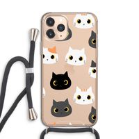 Katten: iPhone 11 Pro Transparant Hoesje met koord Katten: iPhone 11 Pro Transparant Hoesje met koord