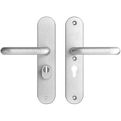 AXA AXA veiligheidsbeslag achterdeur Oval Plus U kruk/kruk PC55 met kerntrekbeveiliging SKG3 - aluminium