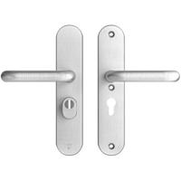 AXA AXA veiligheidsbeslag achterdeur Oval Plus U kruk/kruk PC55 met kerntrekbeveiliging SKG3 - aluminium