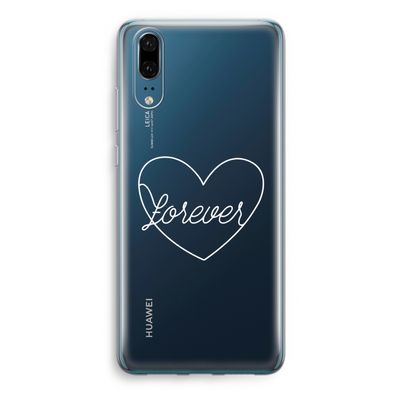 Forever heart pastel: Huawei P20 Transparant Hoesje