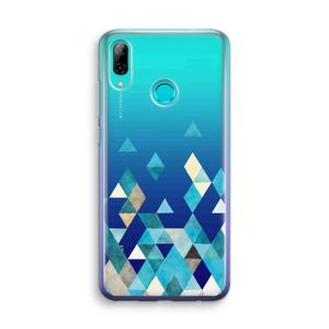 Gekleurde driehoekjes blauw: Huawei P Smart (2019) Transparant Hoesje