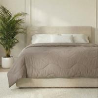 Wasbaar Easy Dekbed Zonder Overtrek - Zonder Overtrek Wave Uni - Taupe - Dekbed-Discounter.nl