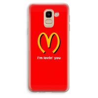 I'm lovin' you: Samsung Galaxy J6 (2018) Transparant Hoesje