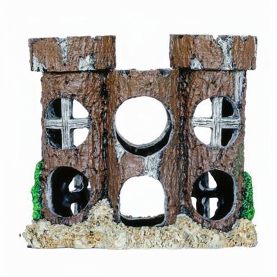 Superfish Deco Round Castle M - Handgeschilderd Middeleeuws Kasteel Aquarium Decor Eco-Friendly