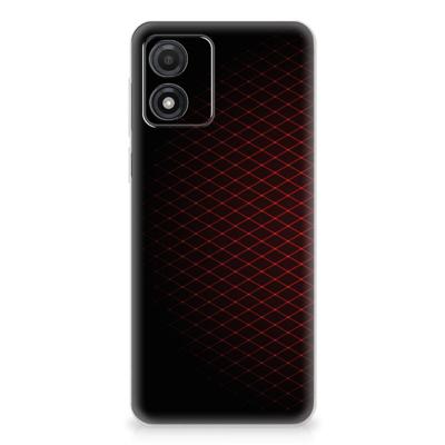 Motorola Moto E13 | TPU bumper | Geruit Rood