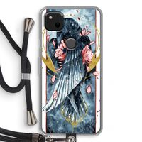 Golden Raven: Pixel 4a Transparant Hoesje met koord