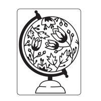 Vaessen Creative • embossing folder wereldbol