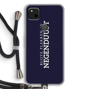Blijve plakken in Negenduust: Pixel 4a Transparant Hoesje met koord