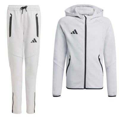adidas Tiro Travel Joggingpak Full-Zip Kids Grijs