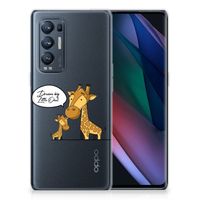 OPPO Find X3 Neo Telefoonhoesje met Naam Giraffe