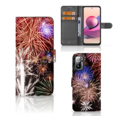 Xiaomi Redmi Note 10/10T 5G | Poco M3 Pro | Wallet Case | met Pasjes | Vuurwerk