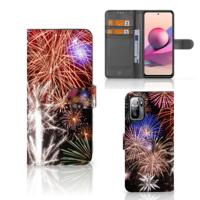 Xiaomi Redmi Note 10/10T 5G | Poco M3 Pro | Wallet Case | met Pasjes | Vuurwerk Xiaomi Redmi Note 10/10T 5G | Poco M3 Pro | Wallet Case | met Pasjes | Vuurwerk