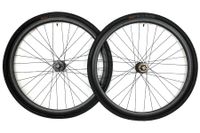 SantaFixie 30mm Wielset + Tracklocross Banden - Zwart SantaFixie 30mm Wielset + Tracklocross Banden - Zwart