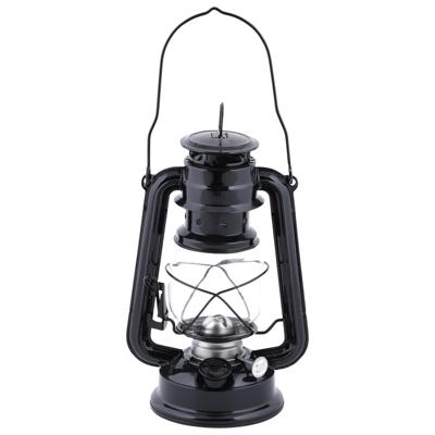 Fancy Flames Lantaarn op lampenolie - 1x - zwart - LED - 11,7x15,7x24 cm - windlicht