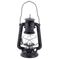 Fancy Flames Lantaarn op lampenolie - 1x - zwart - LED - 11,7x15,7x24 cm - windlicht
