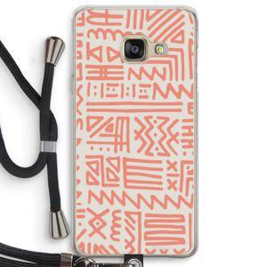 Marrakech Pink: Samsung Galaxy A3 (2016) Transparant Hoesje met koord