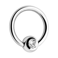 Jeweled Ball Closure Ring Piercingringen