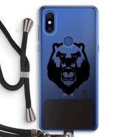 Angry Bear (black): Xiaomi Mi Mix 3 Transparant Hoesje met koord