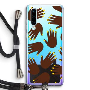 Hands dark: Huawei P30 Transparant Hoesje met koord