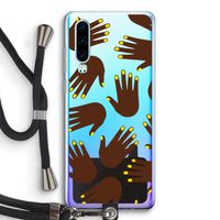 Hands dark: Huawei P30 Transparant Hoesje met koord