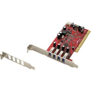 Renkforce 4 poorten USB 3.2 Gen 1-controllerkaart USB-A PCI