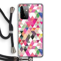 Gekleurde driehoekjes: Samsung Galaxy A72 5G Transparant Hoesje met koord Gekleurde driehoekjes: Samsung Galaxy A72 5G Transparant Hoesje met koord