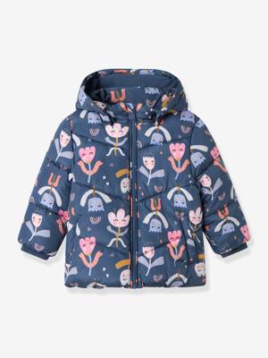 Gewatteerd donsjack met capuchon voor meisjes NAME IT indigoblauw