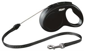 Flexi New CLASSIC 5 m Zwart Hond Intrekbare riem
