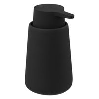 Zeeppompje/zeepdispenser van keramiek - zwart - 250 ml   -