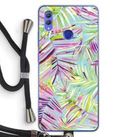 Tropical Palms Blue: Honor Note 10 Transparant Hoesje met koord