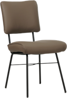 Bruine leren industriële design eetkamerstoel Solid - Toledo Leer Lever (bruin leer)