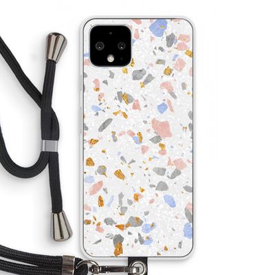 Terrazzo N°8: Pixel 4 Transparant Hoesje met koord
