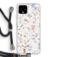 Terrazzo N°8: Pixel 4 Transparant Hoesje met koord