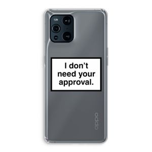 Don't need approval: Oppo Find X3 Transparant Hoesje