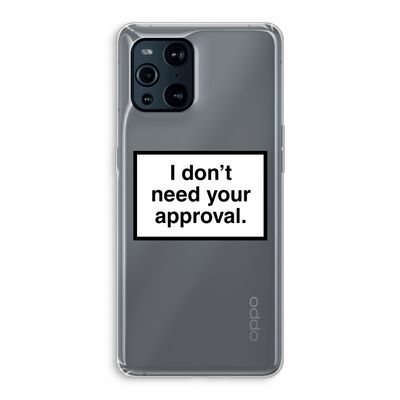 Don't need approval: Oppo Find X3 Transparant Hoesje