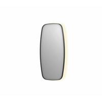 Spiegel INK SP30 40x4x80 cm incl. Indirect LED-Verlichting Rondom en Spiegelverwarming Mat Zwart