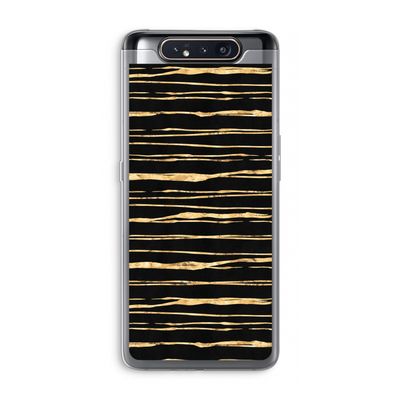 Gouden strepen: Samsung Galaxy A80 Transparant Hoesje