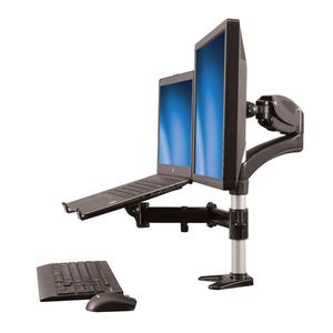 StarTech.com Monitor arm met laptop standaard- One-Touch verstelbare hoogte