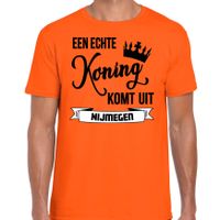 Oranje Koningsdag t-shirt - echte Koning komt uit Nijmegen - heren - thumbnail