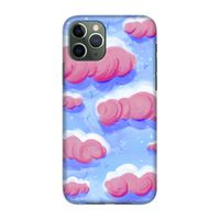 Roze wolken met vogels: Volledig geprint iPhone 11 Pro Hoesje