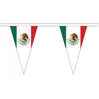 Mexico landen punt vlaggetjes - 5 meter - polyester - vlaggen versiering