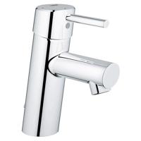 Grohe Concetto S-size Wastafelkraan 28 Mm. Met Ketting Chroom - thumbnail