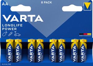 Varta batterij Longlife Power AA, blister van 8 stuks