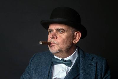 Leren Vlinderdas Arthur Grijs | Peaky Blinders
