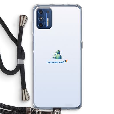 MSN: Motorola Moto G9 Plus Transparant Hoesje met koord MSN: Motorola Moto G9 Plus Transparant Hoesje met koord