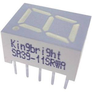 Kingbright 7-segments-display Rood 10 mm 2 V Aantal cijfers: 1 SC39-11EWA